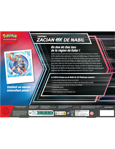 Pokémon : Coffret ex Mars Zacian-ex de Nabil