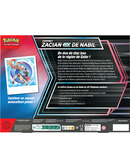 Pokémon : Coffret ex Mars Zacian-ex de Nabil
