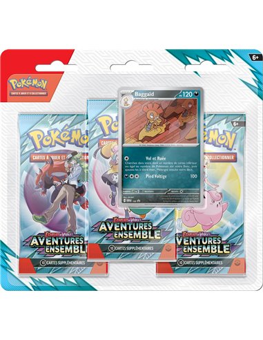 Pokémon EV09 : pack 3 boosters aventures ensemble