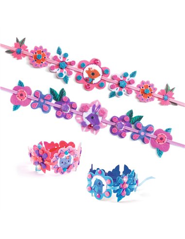 MINI BOITES DIY - 4 bracelets feutrine à créer - djeco