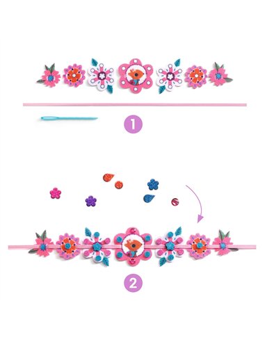 MINI BOITES DIY - 4 bracelets feutrine à créer - djeco