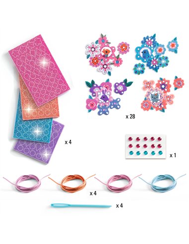 MINI BOITES DIY - 4 bracelets feutrine à créer - djeco