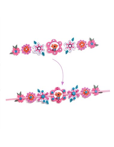 MINI BOITES DIY - 4 bracelets feutrine à créer - djeco