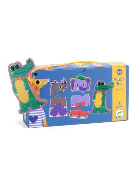 PUZZLE TRIO - Trio - Dans la savane - djeco