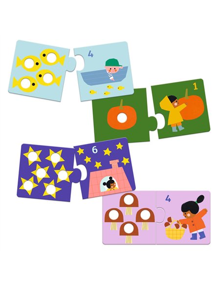 PUZZLE DUO - Duo chiffres - djeco