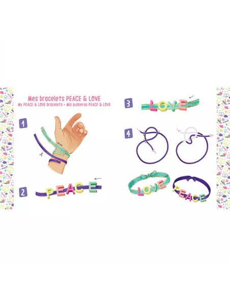 Ma boîte à bijoux - Mes bracelets peace & love - auzou