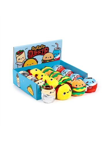 Jouet Peluché à Presser Queasy Squeezies - Foodiemals