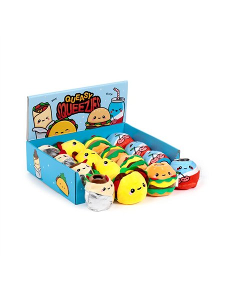 Jouet Peluché à Presser Queasy Squeezies - Foodiemals