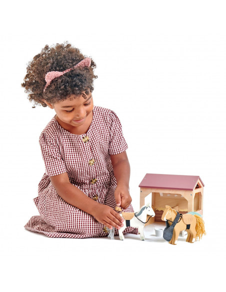 Tender leaf toys meuble de poupées, écurie