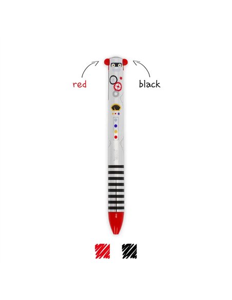 STYLO À BILLE 2 COULEURS - CLICK&CLACK robot - Legami