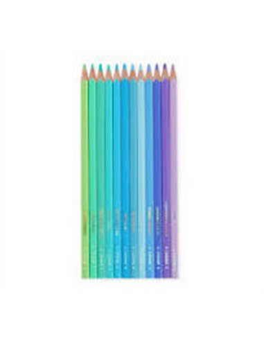 Set de 12 Crayons de Couleur - Live Colorfully -  océan palette - LEGAMI