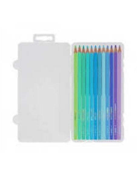 Set de 12 Crayons de Couleur - Live Colorfully -  océan palette - LEGAMI