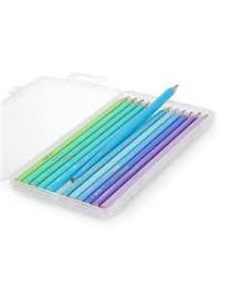 Set de 12 Crayons de Couleur - Live Colorfully -  océan palette - LEGAMI