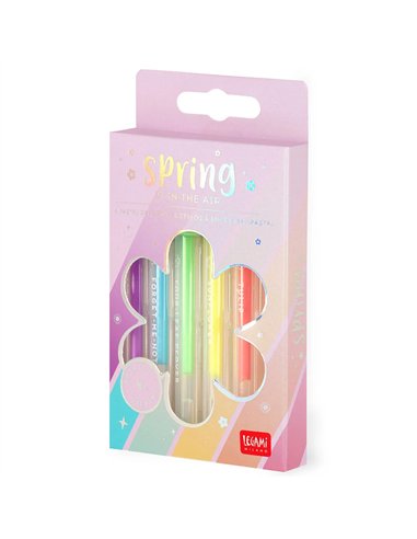 Set de 6 Stylos à Encre Gel Pastel - Spring is in the Air - LEGAMI