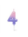 Bougie Pour Gâteau - Happy Birthday Candle - PINK - 4 - LEGAMI