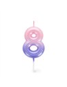 Bougie Pour Gâteau - Happy Birthday Candle - PINK - 8 - LEGAMI