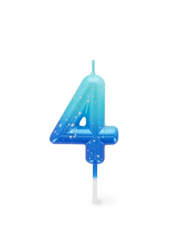 Bougie Pour Gâteau - Happy Birthday Candle - blue - 4 - LEGAMI