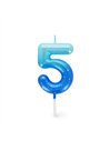 Bougie Pour Gâteau - Happy Birthday Candle - Blue - 5 - LEGAMI