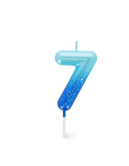 Bougie Pour Gâteau - Happy Birthday Candle - blue - 7 - LEGAMI