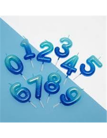 Bougie Pour Gâteau - Happy Birthday Candle - Blue - 8 - LEGAMI