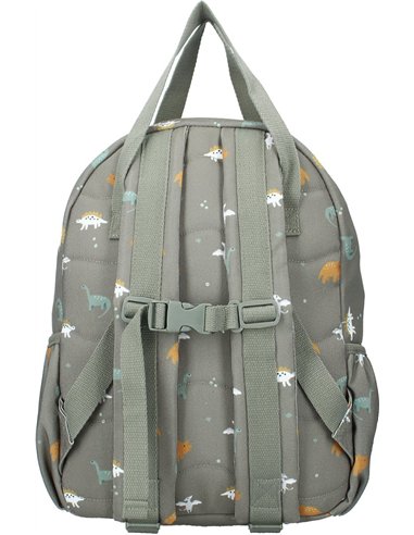 Sac à dos enfant anses 36x27x12cm dinosaures vert