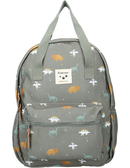 Sac à dos enfant anses 36x27x12cm dinosaures vert