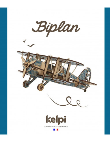 Avion Motif Bleu