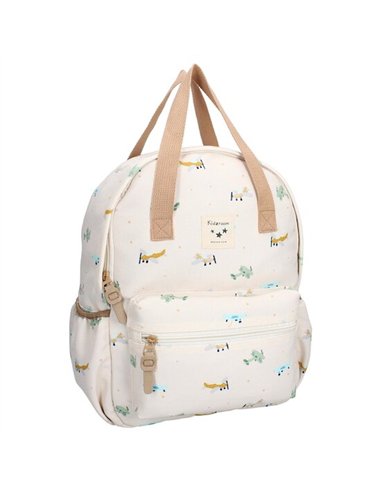 Sac à dos enfant à anses 36x27x12cm avions écru