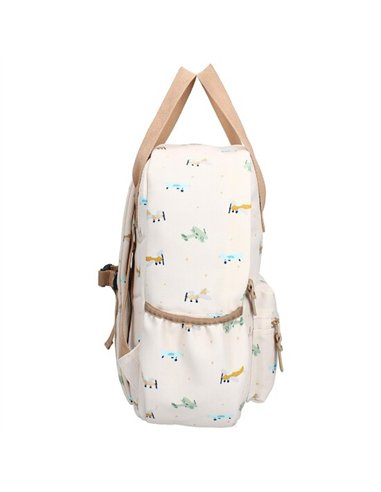 Sac à dos enfant à anses 36x27x12cm avions écru