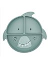 Assiette avec ventouse en silicone et compartiments - Mr. Shark - Trixie