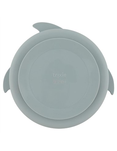Assiette avec ventouse en silicone et compartiments - Mr. Shark - Trixie