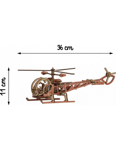 Maquette Hélicoptère à monter rouge