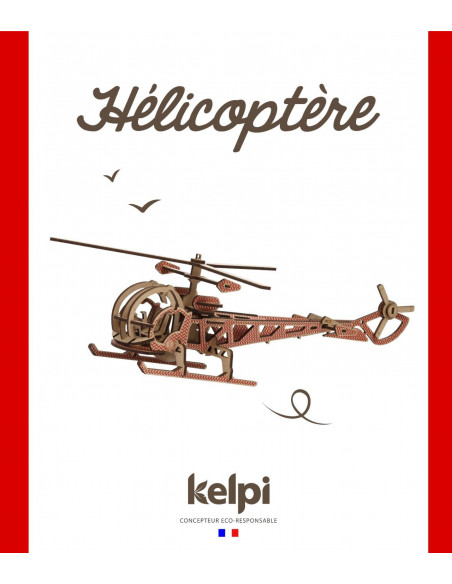 Maquette Hélicoptère à monter rouge