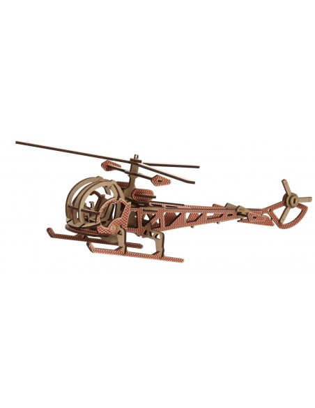 Maquette Hélicoptère à monter rouge