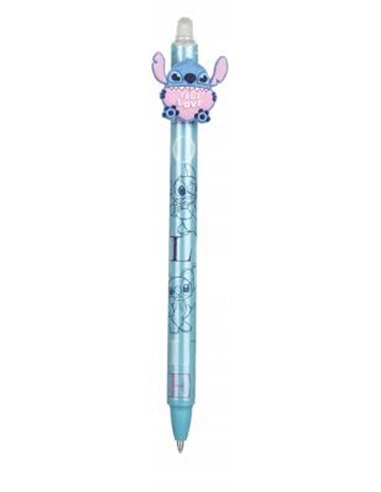 Stylo Effaçable Stitch pastel Disney - Encre Bleue Rétractable