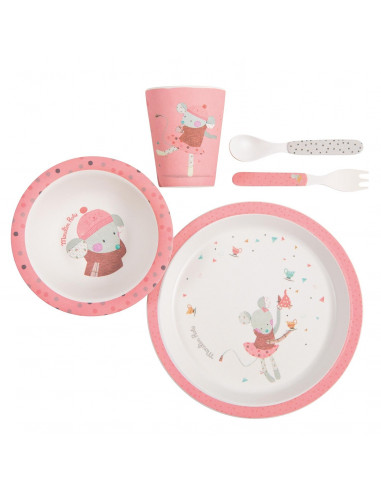 Set vaisselle rose Les jolis trop beaux