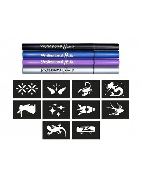 Feutres tattoos - argent - Buki