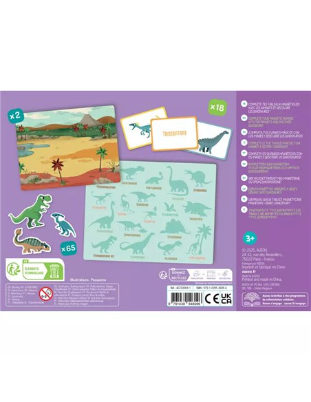 Mon petit coffret aimanté - Les dinosaures - Auzou