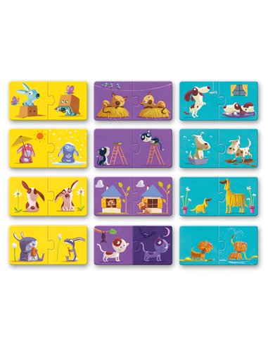 PUZZLE DUO - Puzzle duo Contraires - djeco