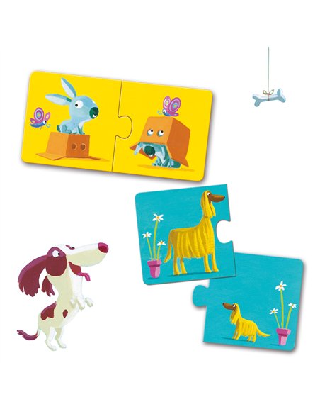 PUZZLE DUO - Puzzle duo Contraires - djeco