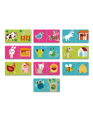 PUZZLE DUO - Puzzle duo Habitat - djeco