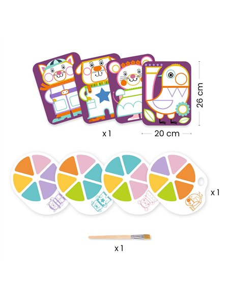 PEINTURE DES PETITS - Peinture à la palette - Les Joufflus - djeco