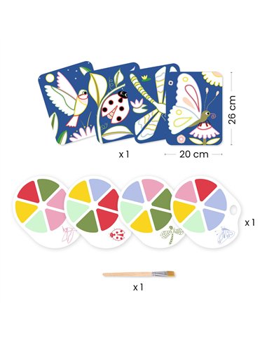 PEINTURE DES PETITS - Peinture à la palette - Les petites bêtes - Djeco