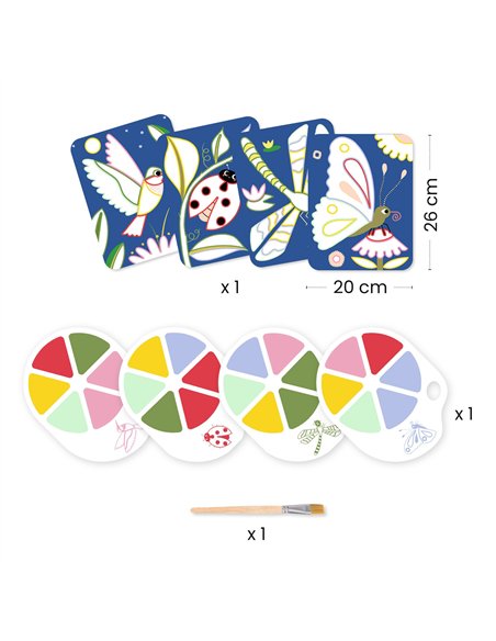 PEINTURE DES PETITS - Peinture à la palette - Les petites bêtes - Djeco