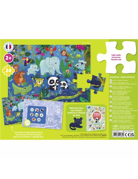 Puzzle cherche et trouve des tout-petits - Les animaux - Auzou
