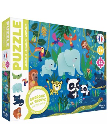 Puzzle cherche et trouve des tout-petits - Les animaux - Auzou