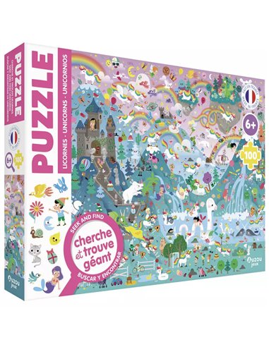 Puzzle cherche et trouve - Licornes - Auzou