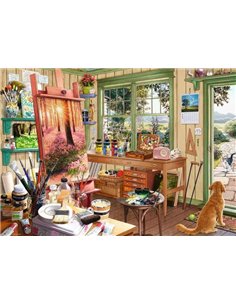 Puzzle 1000 pièces - Cabanon artiste 2