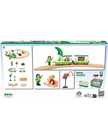 Circuit de train en bois - BRIO World Circuit Voyageur