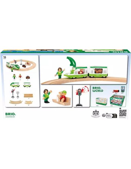 Circuit de train en bois - BRIO World Circuit Voyageur